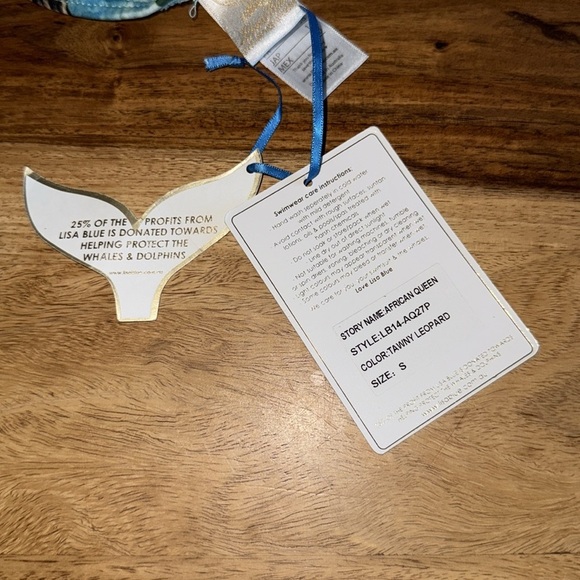 NWT Lisa Blue African Queen Bikini Bottom In Tawny Leopard - Picture 8 of 8